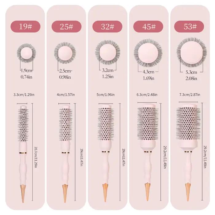 Brosse Soufflante Ronde Professionnelle pour Cheveux Bouclés