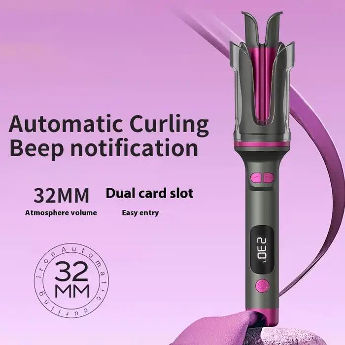 Fer à friser automatique 32MM Double fente Ion négatif Portable bigoudi température constante Anti chaud Styler pour voyage