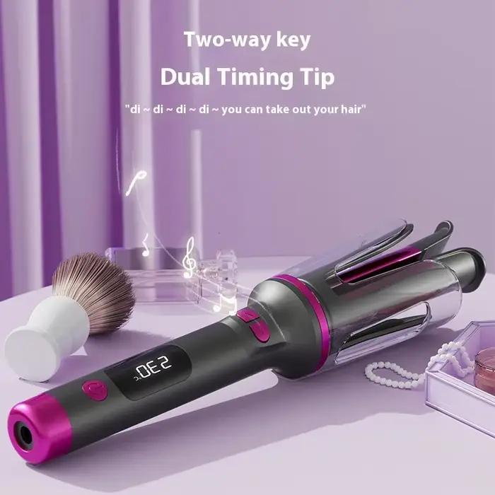 Fer à friser automatique 32MM Double fente Ion négatif Portable bigoudi température constante Anti chaud Styler pour voyage