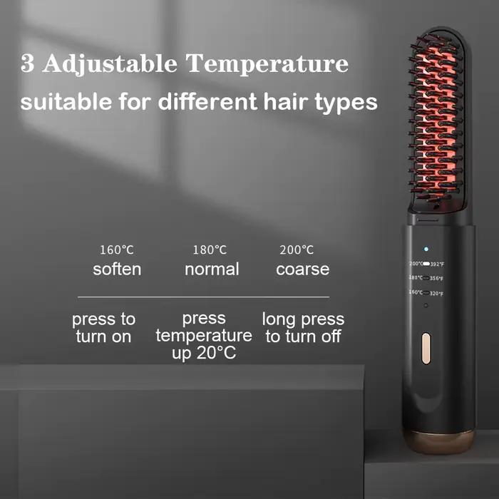Peigne chauffant lisseur Brosse à lisser sans fil