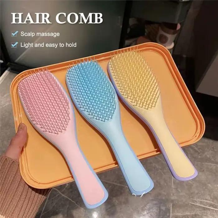 Brosse à cheveux antistatique, peigne démêlant portable pour cheveux secs et humides, peigne de massage du cuir chevelu, outil de coiffage, peigne de barbier