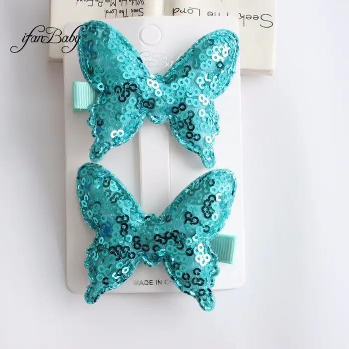 Pince à cheveux fleur papillon pour enfants