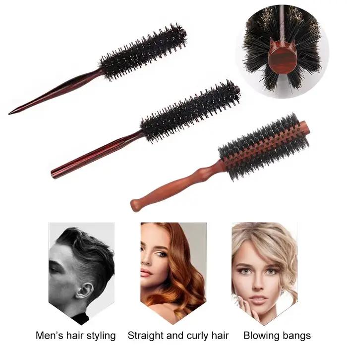 Brosse à cheveux en poils de sanglier anti-leges