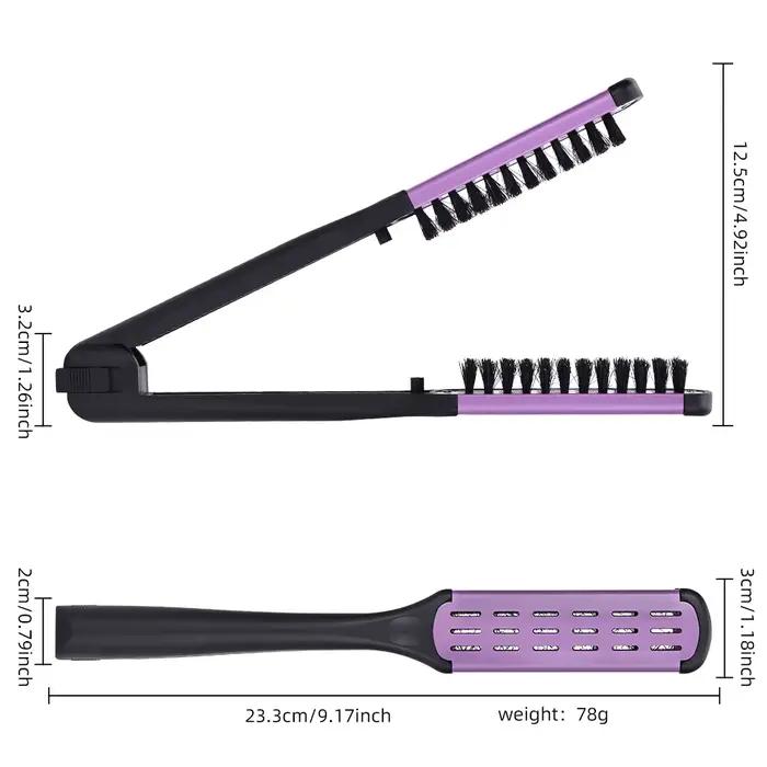 Peigne à lisser Double face et brosse coiffante 2 en 1