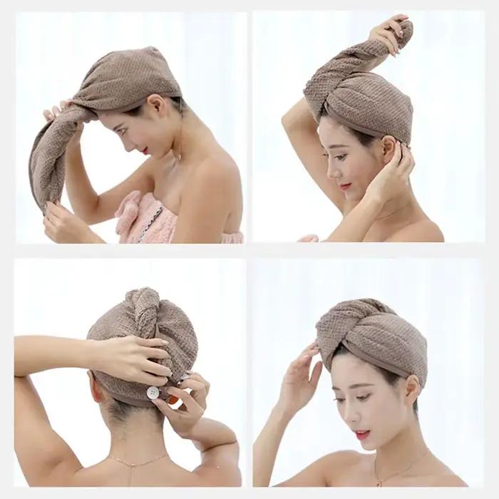 Serviette magique en microcarence pour séchage rapide des cheveux