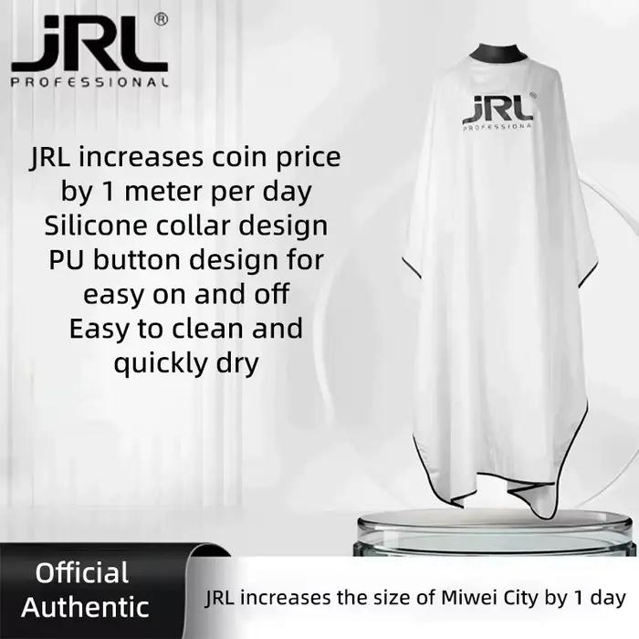 JRL 1, 8 m Cape de Coiffure Professionnelle Imperméable avec Col en Silicone et Boucle