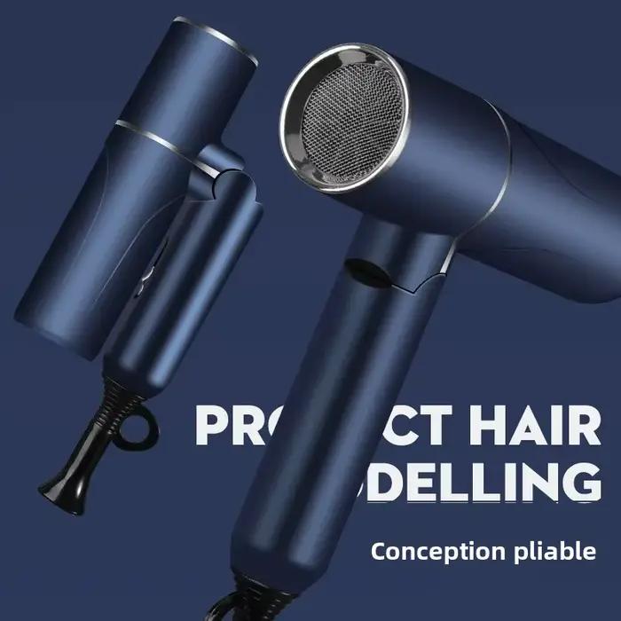 Nouveau sèche-cheveux pliable à lumière bleue et ions négatifs