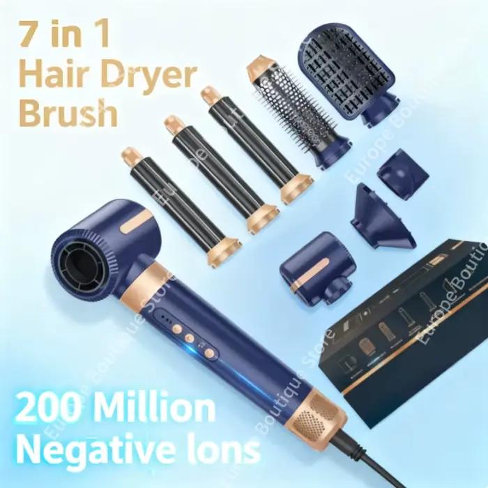 Sèche-cheveux 7 en 1, brosse sans balais