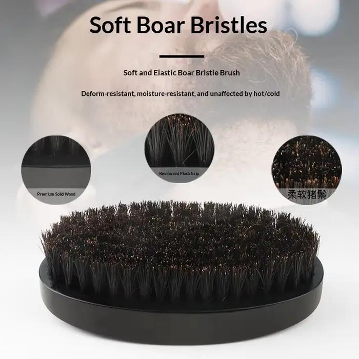 Brosse à cheveux en fourrure de sanglier pour hommes
