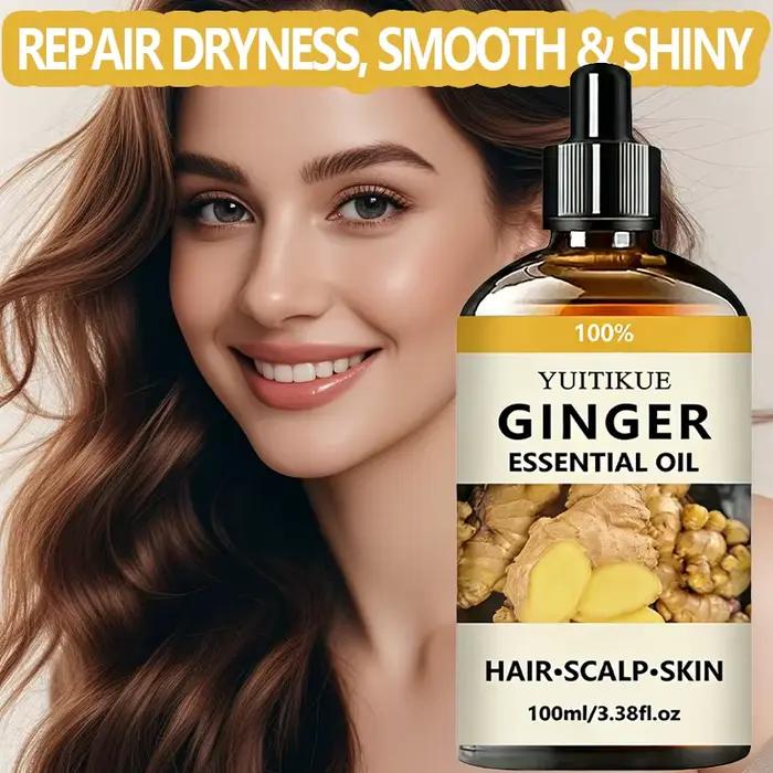 Huile essentielle de gingembre pure à 100% YUITIKUE | Pour les cheveux