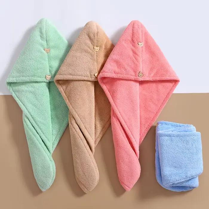 Bonnet de bain en microcarence pour séchage des cheveux pour femme