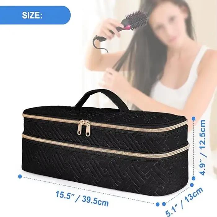 Étui de voyage double couche compatible avec REVLON One Step Blow sèche-cheveux brosse volumateur Original et Styler (sac uniquement)