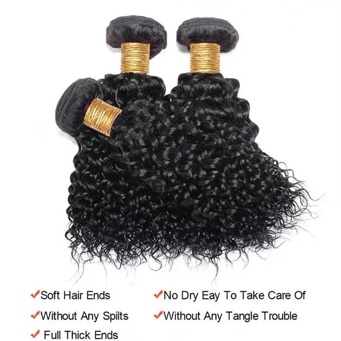 8-30 "Mongolien 100% Vierge Brut Afro Crépus Bouclés Cheveux Humains Bundles Deal Tissage 3/4 Bundle Offres Extension