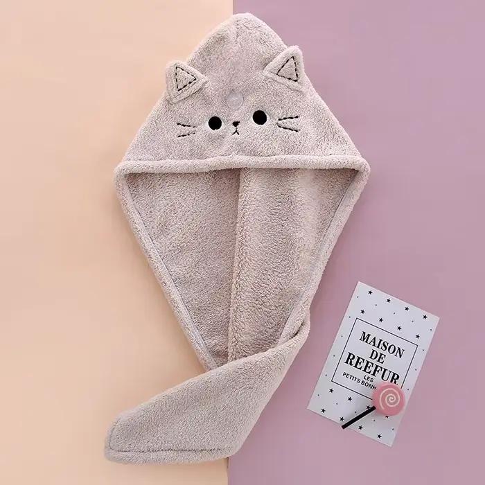 Bonnet de bain en microcarence à séchage rapide pour femme