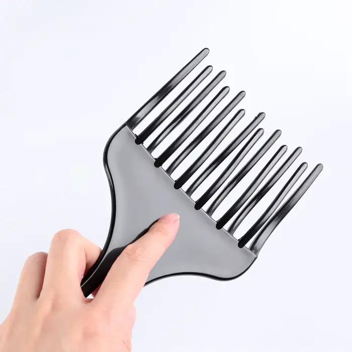 Peigne à dents larges antistatique en plastique pour cheveux bouclés