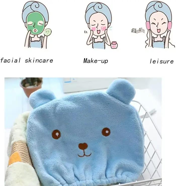 Bonnet pour cheveux secs pour femmes – Microfibre épaisse douce et absorbante