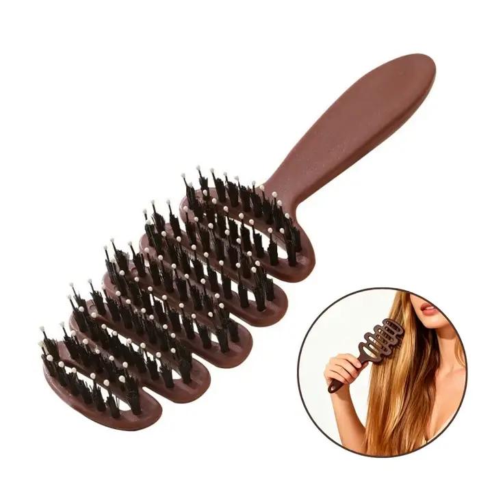 Brosse à cheveux en poils de sanglier naturels