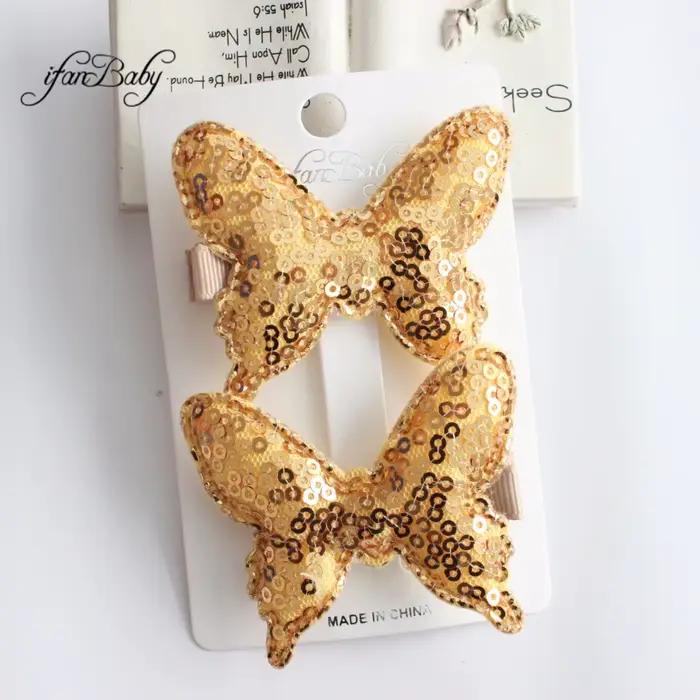 Pince à cheveux fleur papillon pour enfants