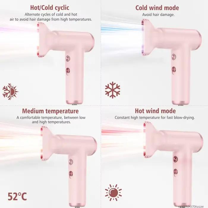 Mini sèche-cheveux populaire Portable voyage température constante soins capillaires Ion négatif équipement d'air froid et chaud ventilateur à grande vitesse 2025