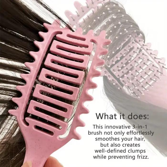 Brosse à cheveux démêlante en poils de sanglier creux