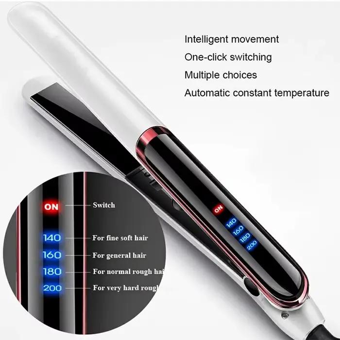Lisseur de cheveux professionnel bigoudi attelle électrique fer plat Ion négatif droit fer à friser plaques ondulation