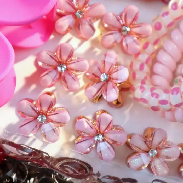 Ensemble d'accessoires pour cheveux roses à la mode pour femmes